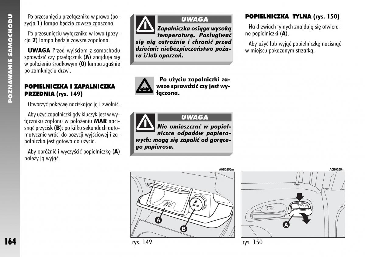 Alfa Romeo 156 instrukcja obslugi / page 166