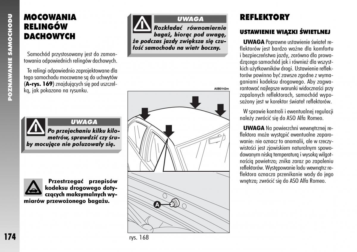 Alfa Romeo 156 instrukcja obslugi / page 176