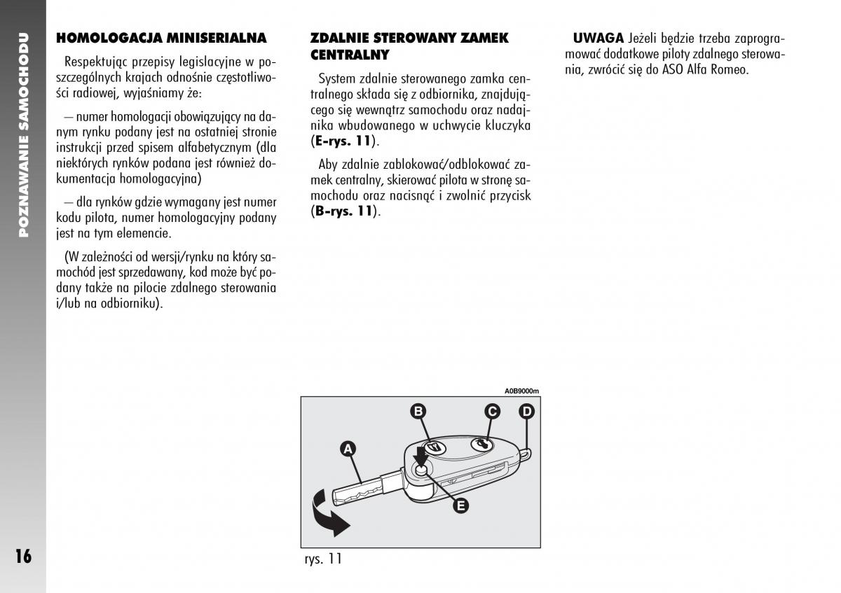 Alfa Romeo 156 instrukcja obslugi / page 18