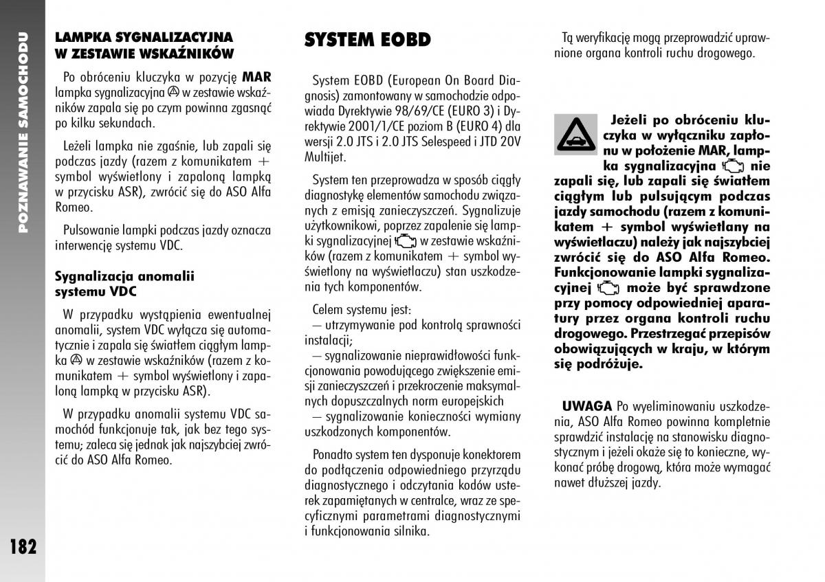 Alfa Romeo 156 instrukcja obslugi / page 184