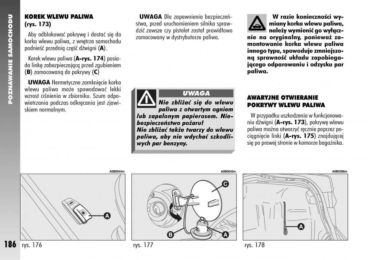 Alfa Romeo 156 instrukcja obslugi / page 188