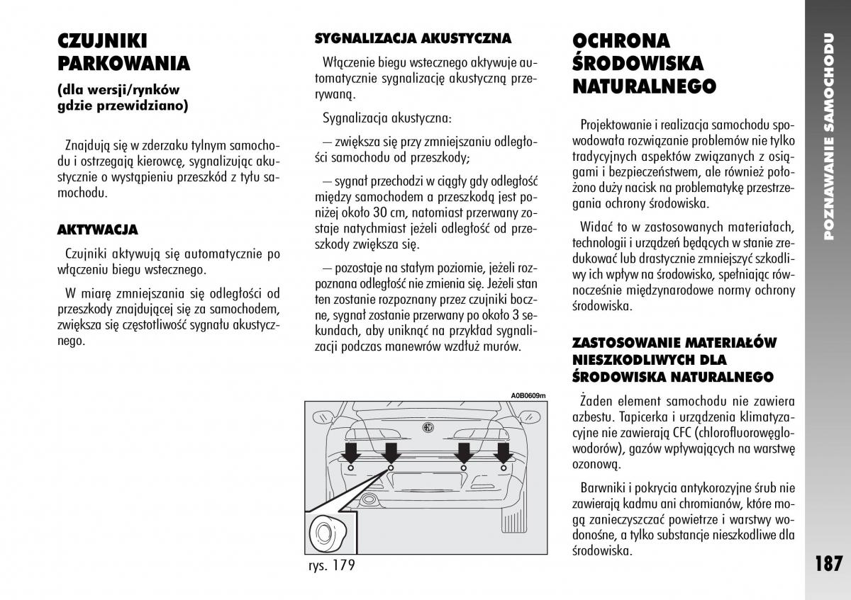 Alfa Romeo 156 instrukcja obslugi / page 189