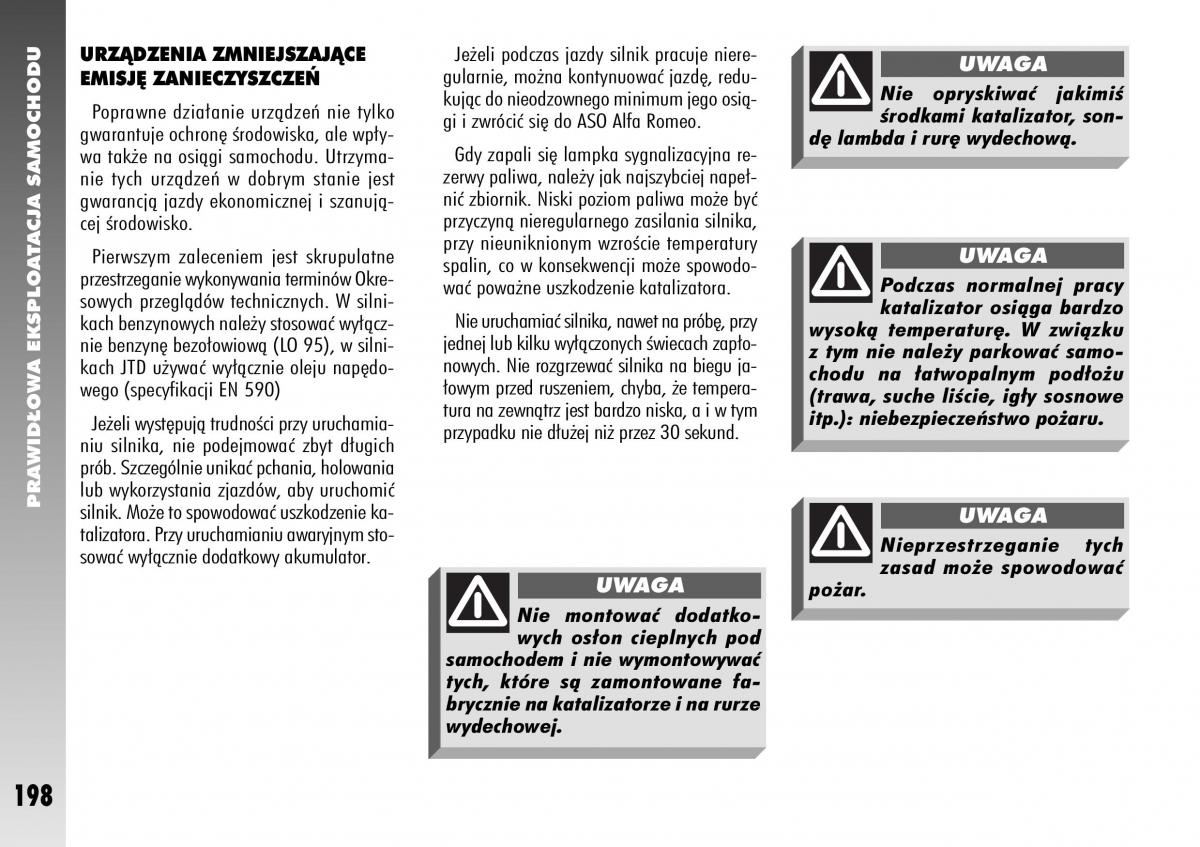 Alfa Romeo 156 instrukcja obslugi / page 200