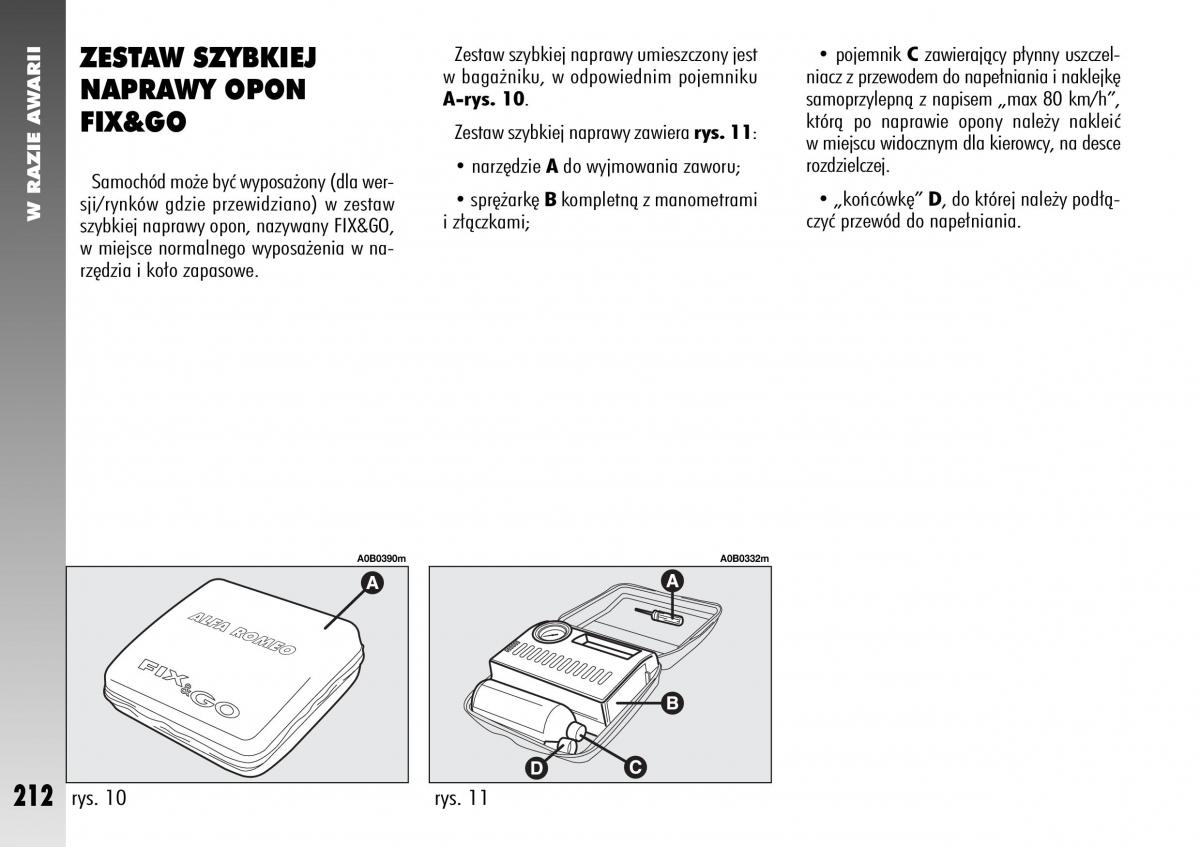 Alfa Romeo 156 instrukcja obslugi / page 214