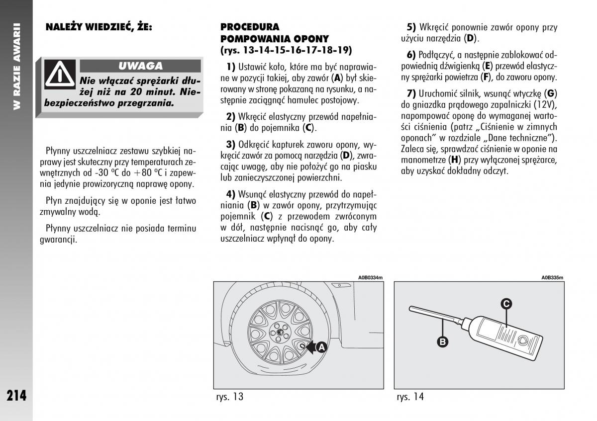 Alfa Romeo 156 instrukcja obslugi / page 216