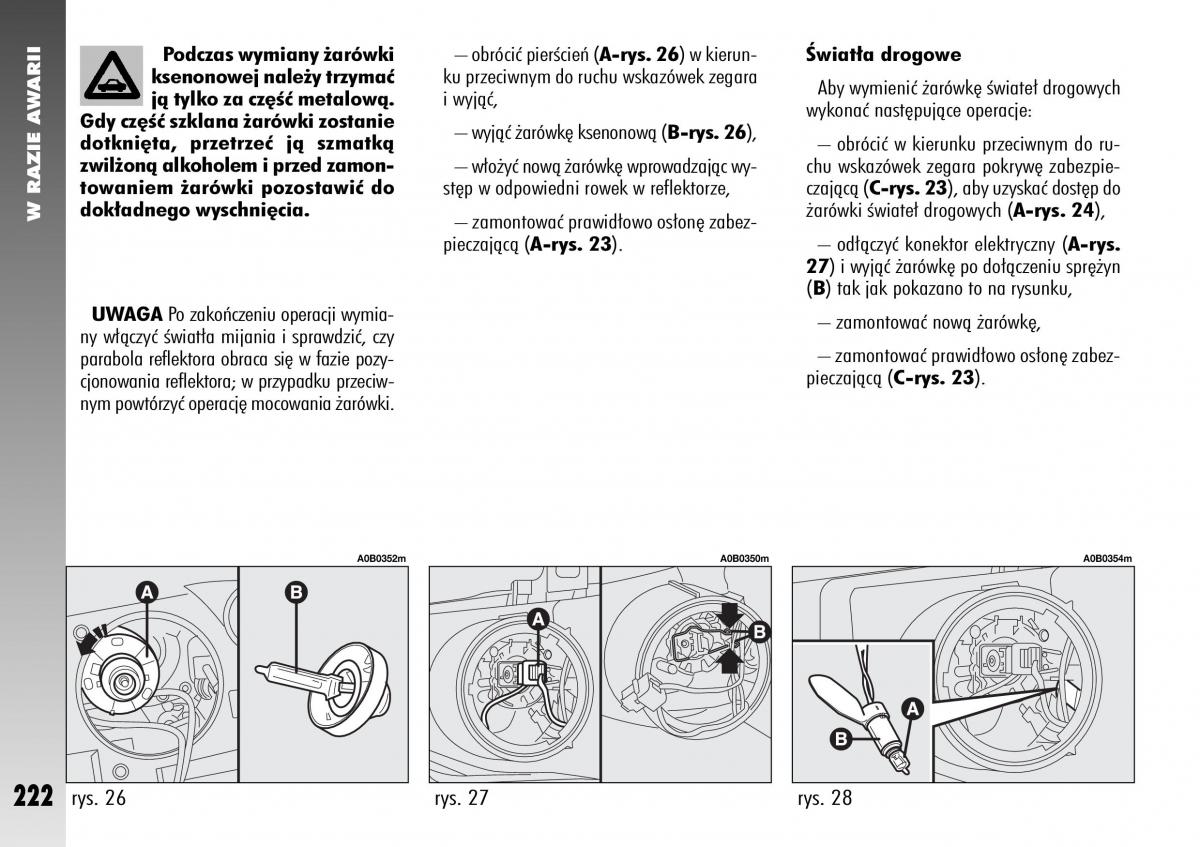 Alfa Romeo 156 instrukcja obslugi / page 224