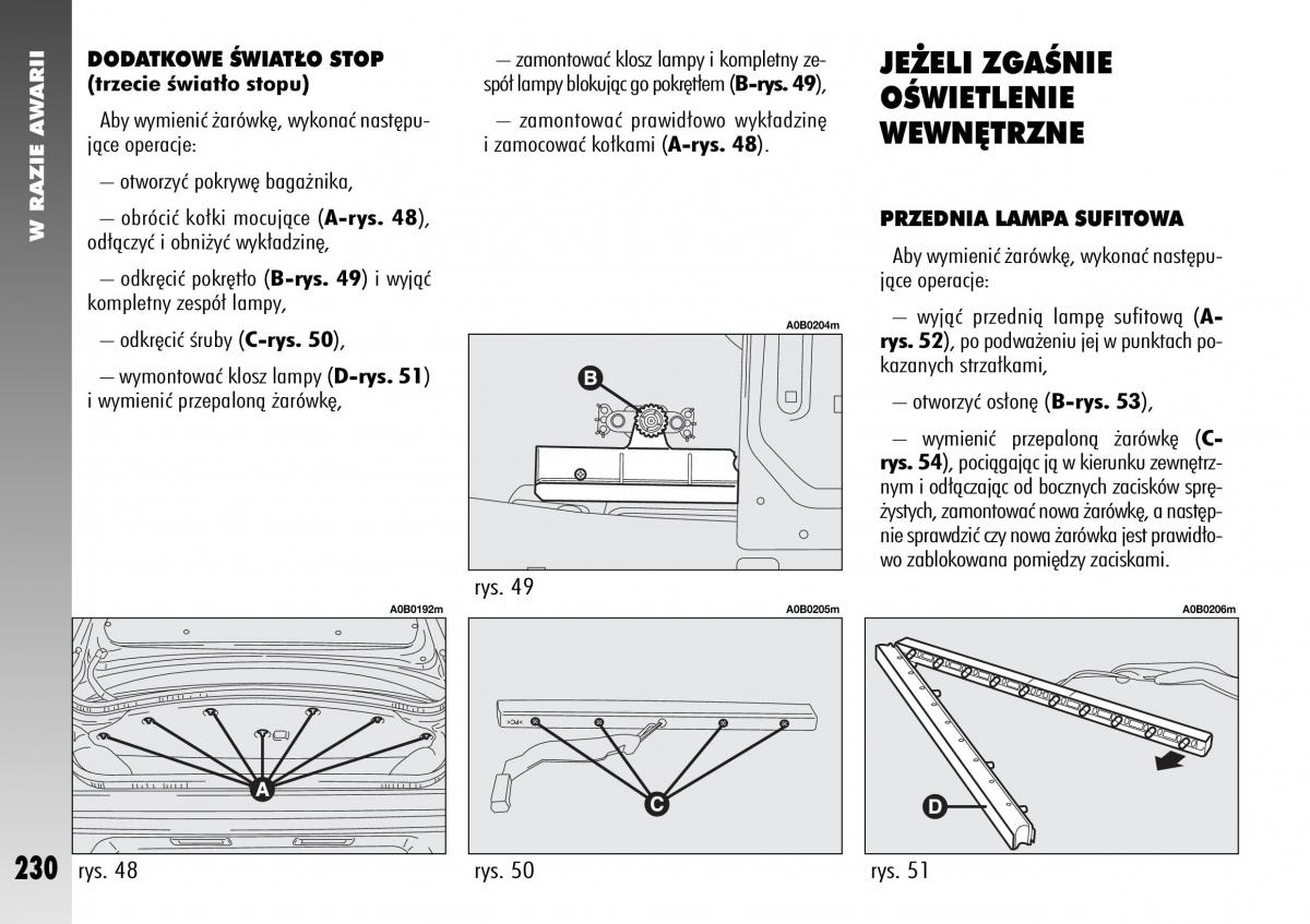 Alfa Romeo 156 instrukcja obslugi / page 232