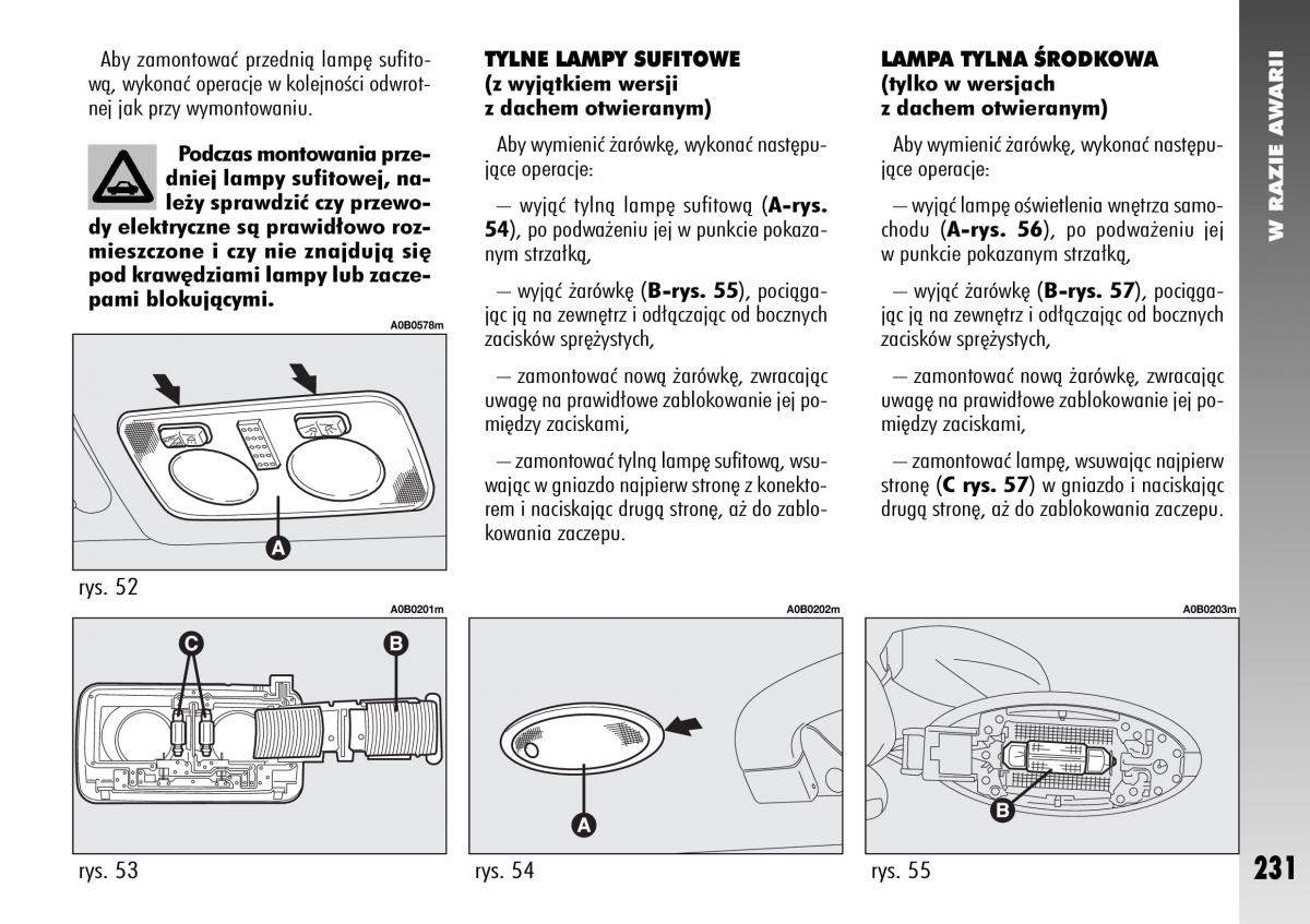 Alfa Romeo 156 instrukcja obslugi / page 233