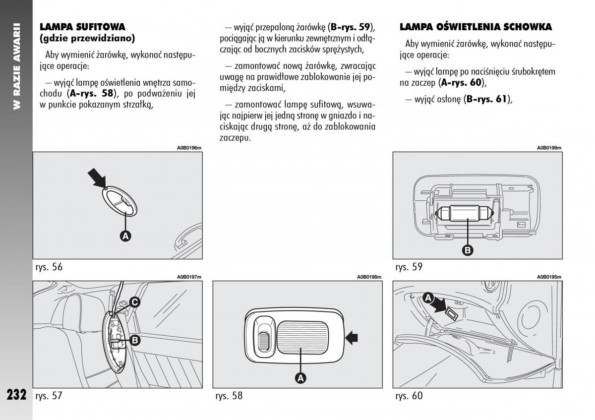 Alfa Romeo 156 instrukcja obslugi / page 234