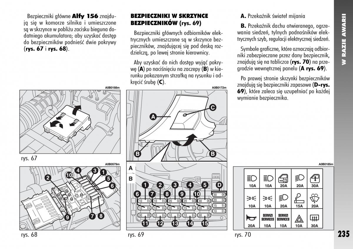 Alfa Romeo 156 instrukcja obslugi / page 237