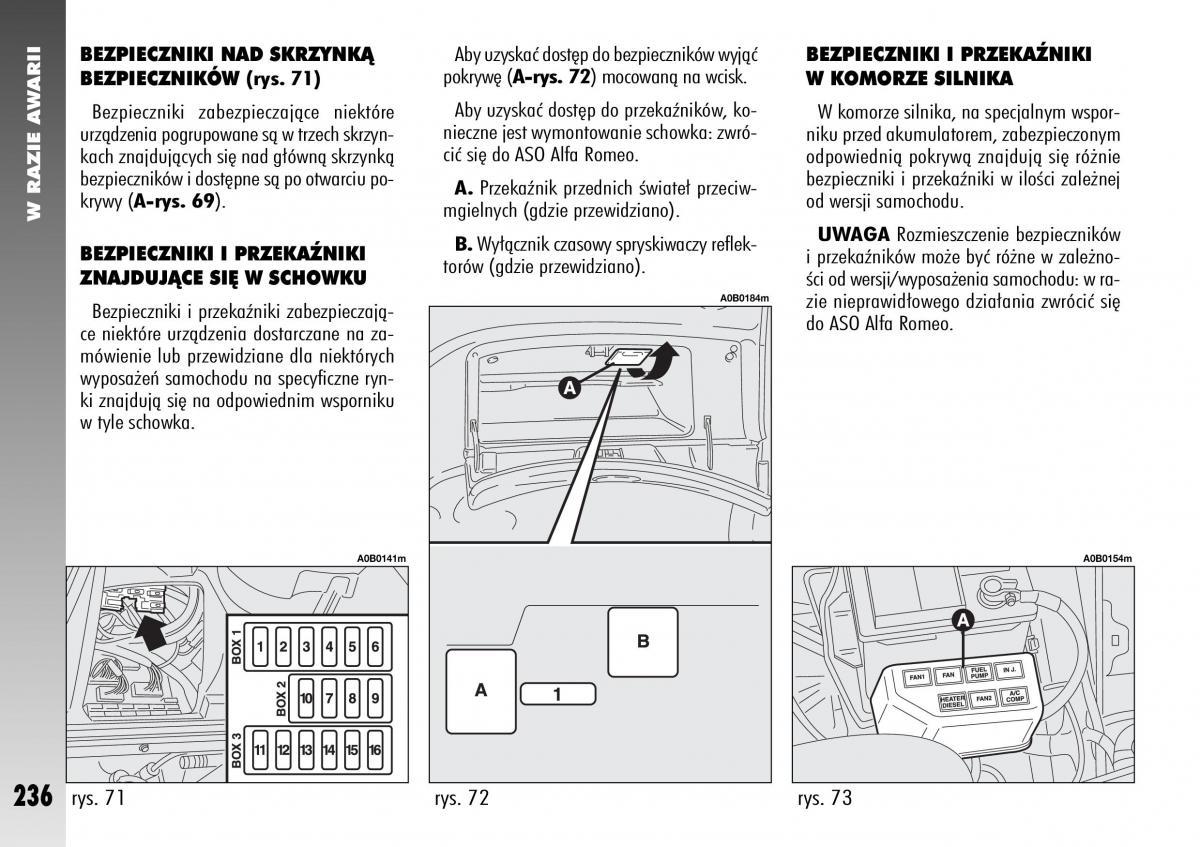 Alfa Romeo 156 instrukcja obslugi / page 238