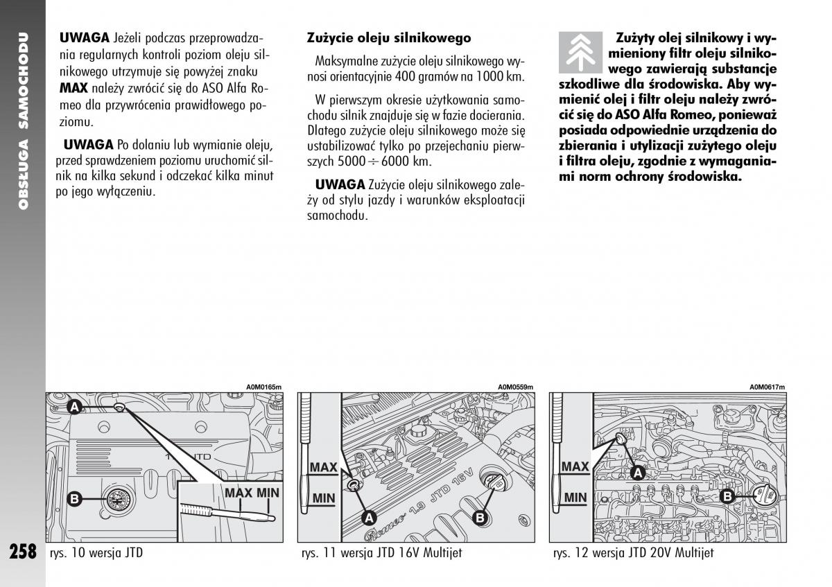 Alfa Romeo 156 instrukcja obslugi / page 260