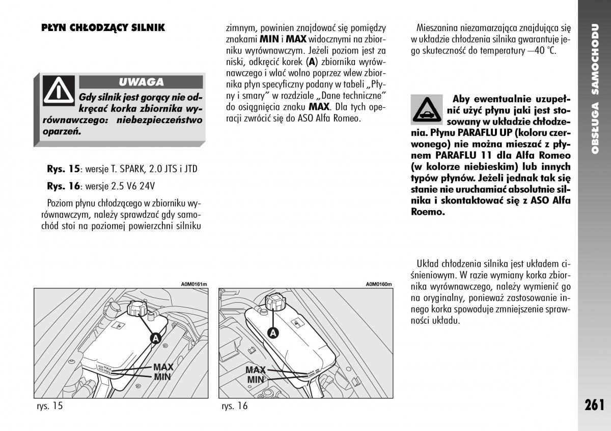 Alfa Romeo 156 instrukcja obslugi / page 263