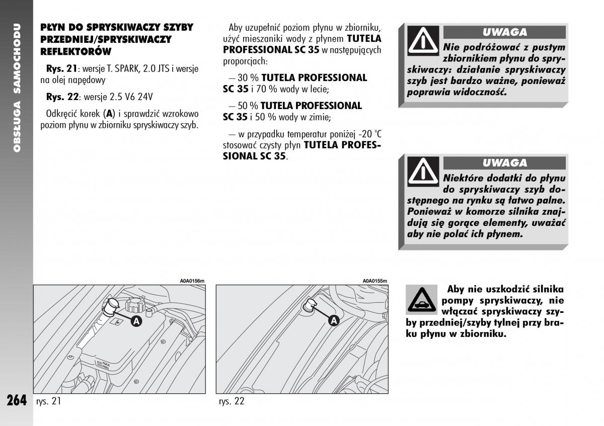 Alfa Romeo 156 instrukcja obslugi / page 266