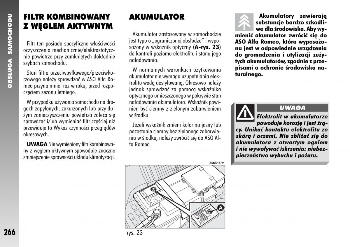 Alfa Romeo 156 instrukcja obslugi / page 268