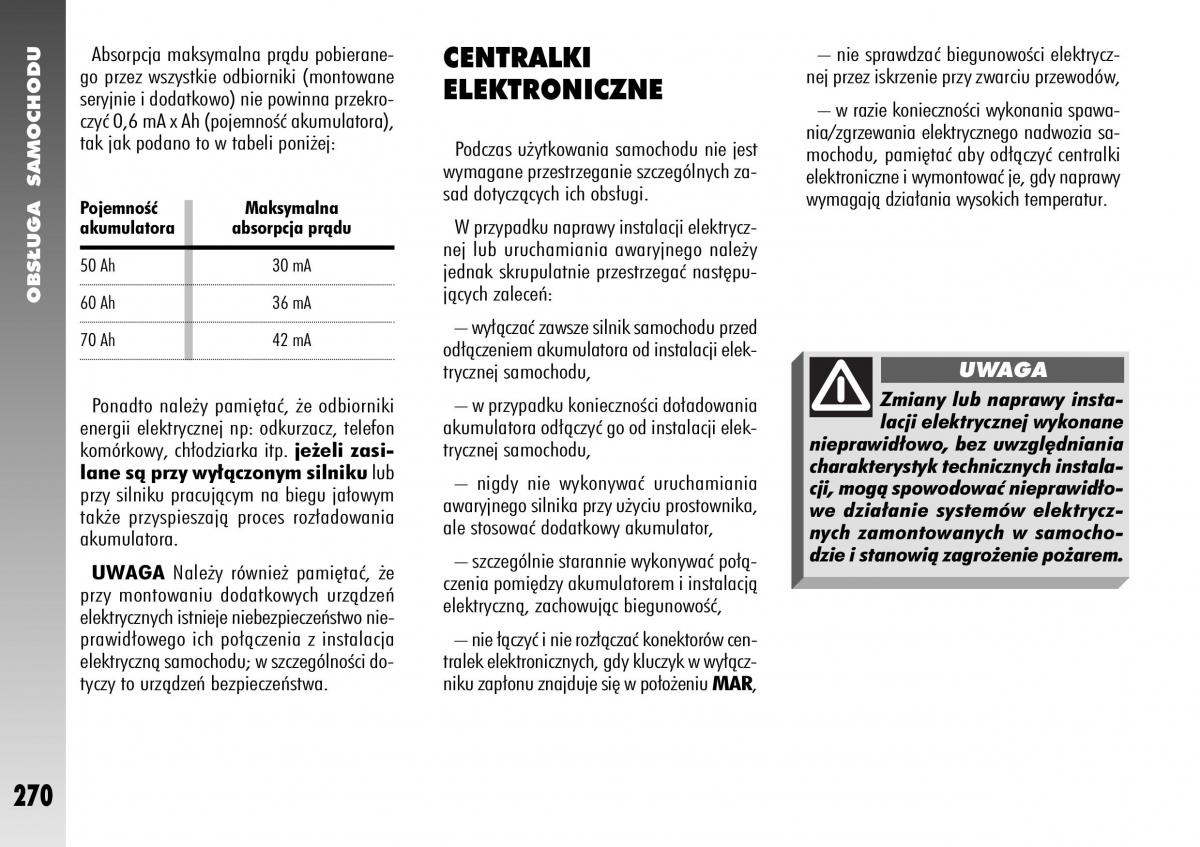 Alfa Romeo 156 instrukcja obslugi / page 272