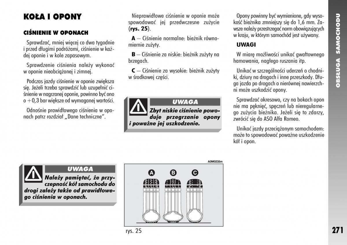 Alfa Romeo 156 instrukcja obslugi / page 273