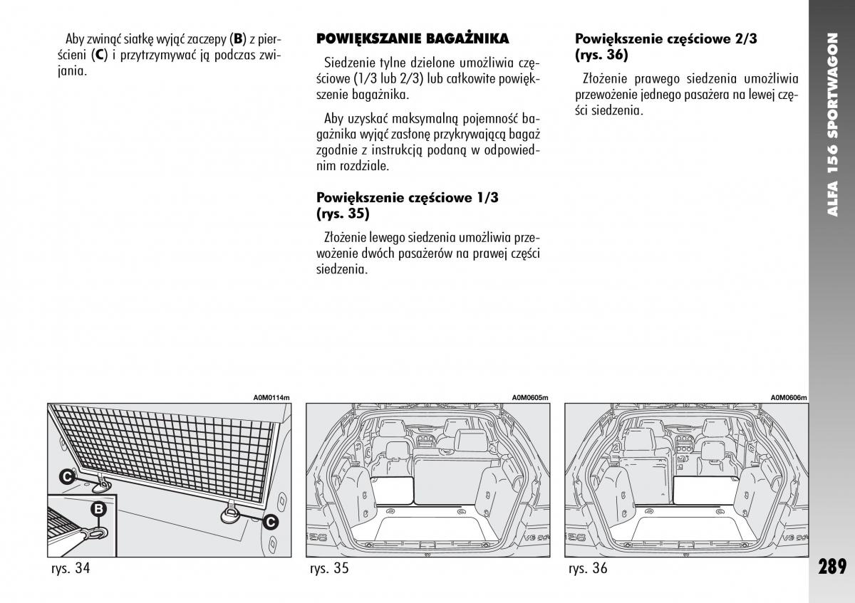 Alfa Romeo 156 instrukcja obslugi / page 291