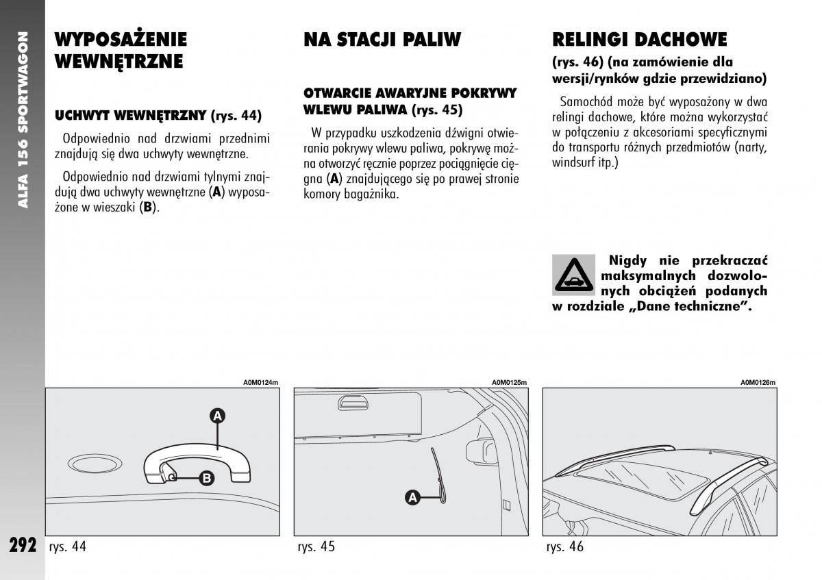 Alfa Romeo 156 instrukcja obslugi / page 294