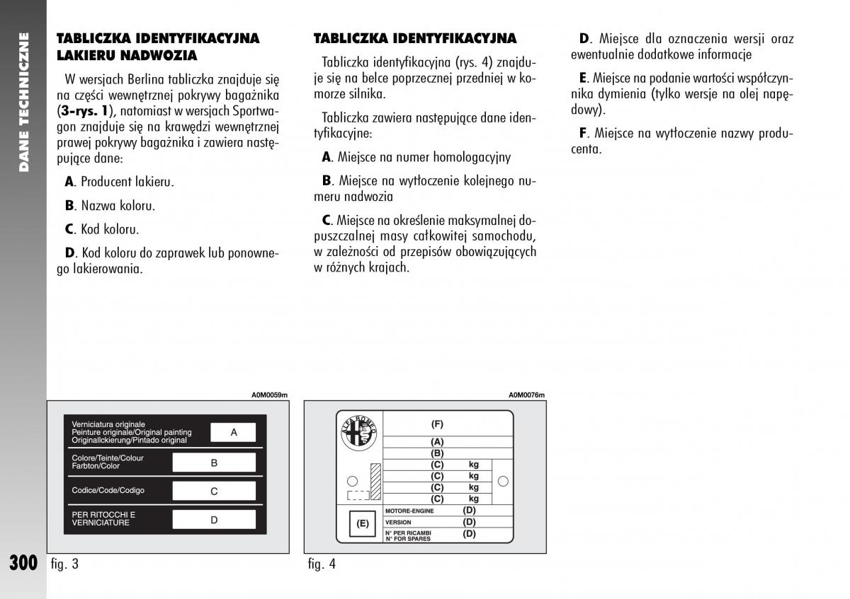 Alfa Romeo 156 instrukcja obslugi / page 302