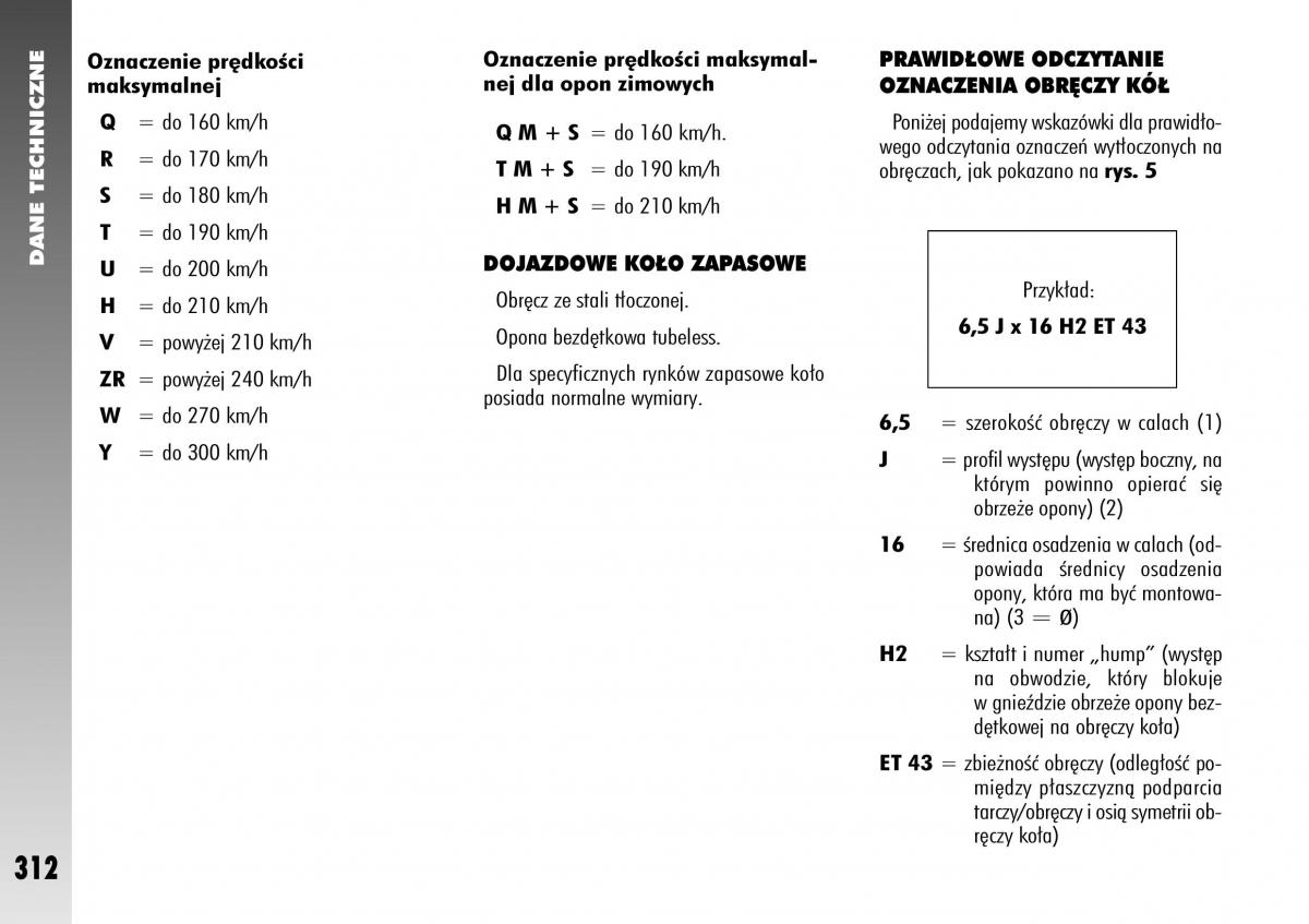 Alfa Romeo 156 instrukcja obslugi / page 314