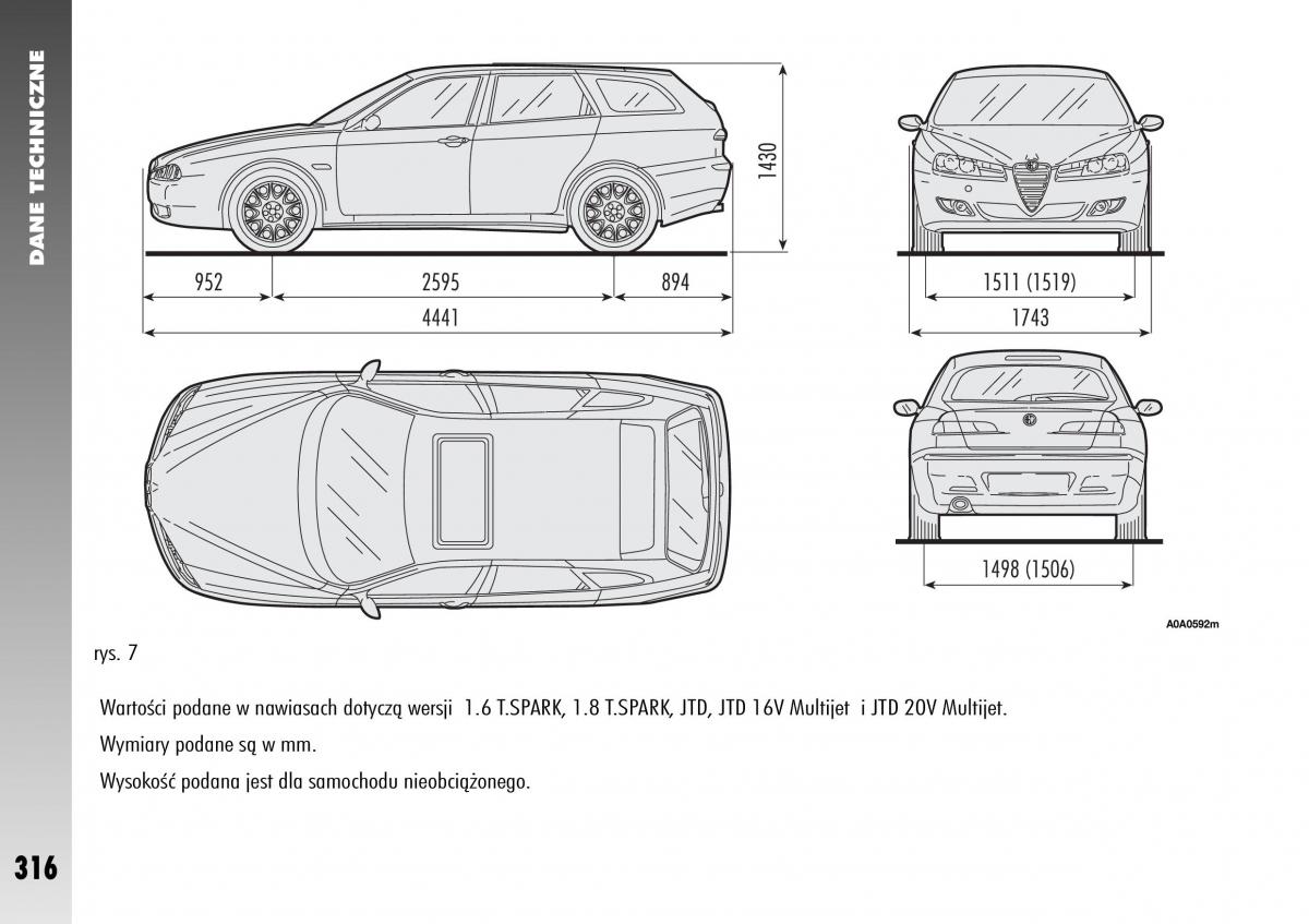 Alfa Romeo 156 instrukcja obslugi / page 318