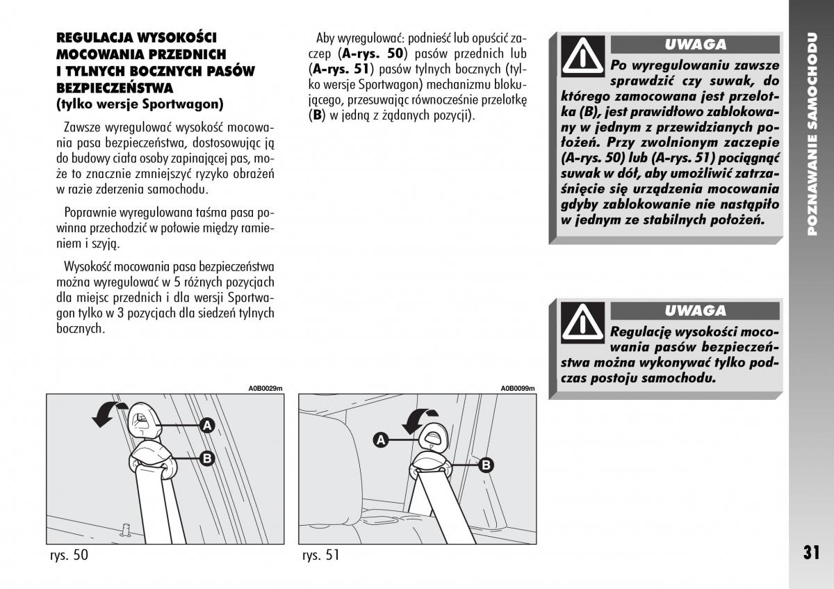 Alfa Romeo 156 instrukcja obslugi / page 33