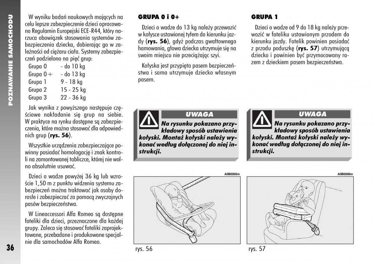 Alfa Romeo 156 instrukcja obslugi / page 38