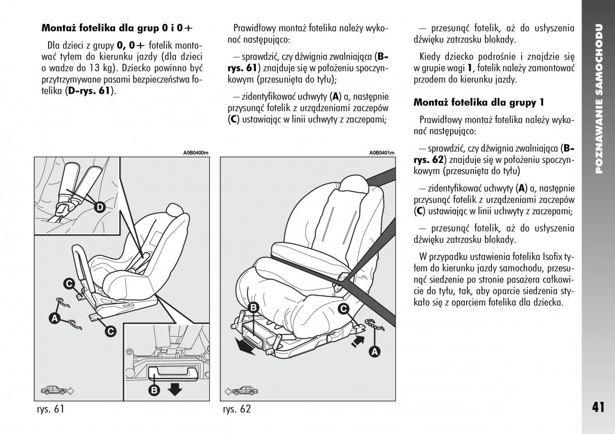 Alfa Romeo 156 instrukcja obslugi / page 43