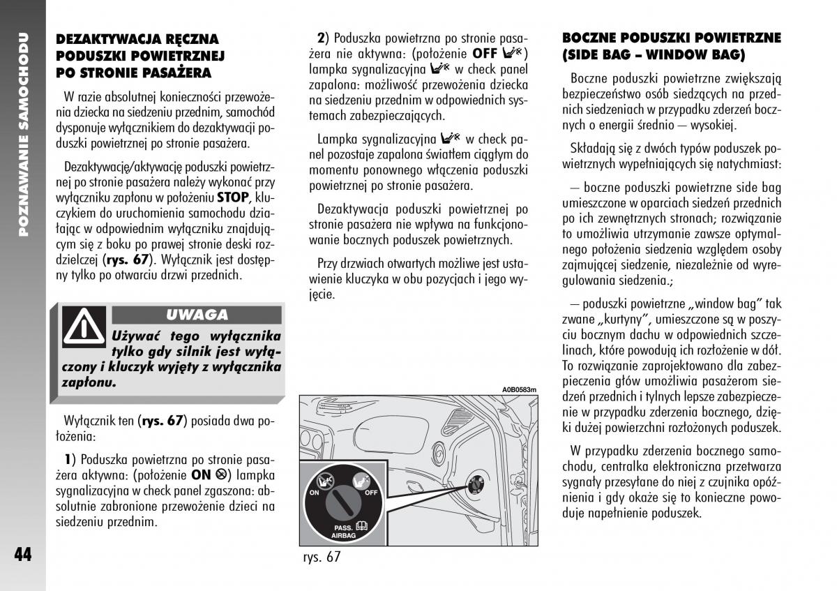 Alfa Romeo 156 instrukcja obslugi / page 46