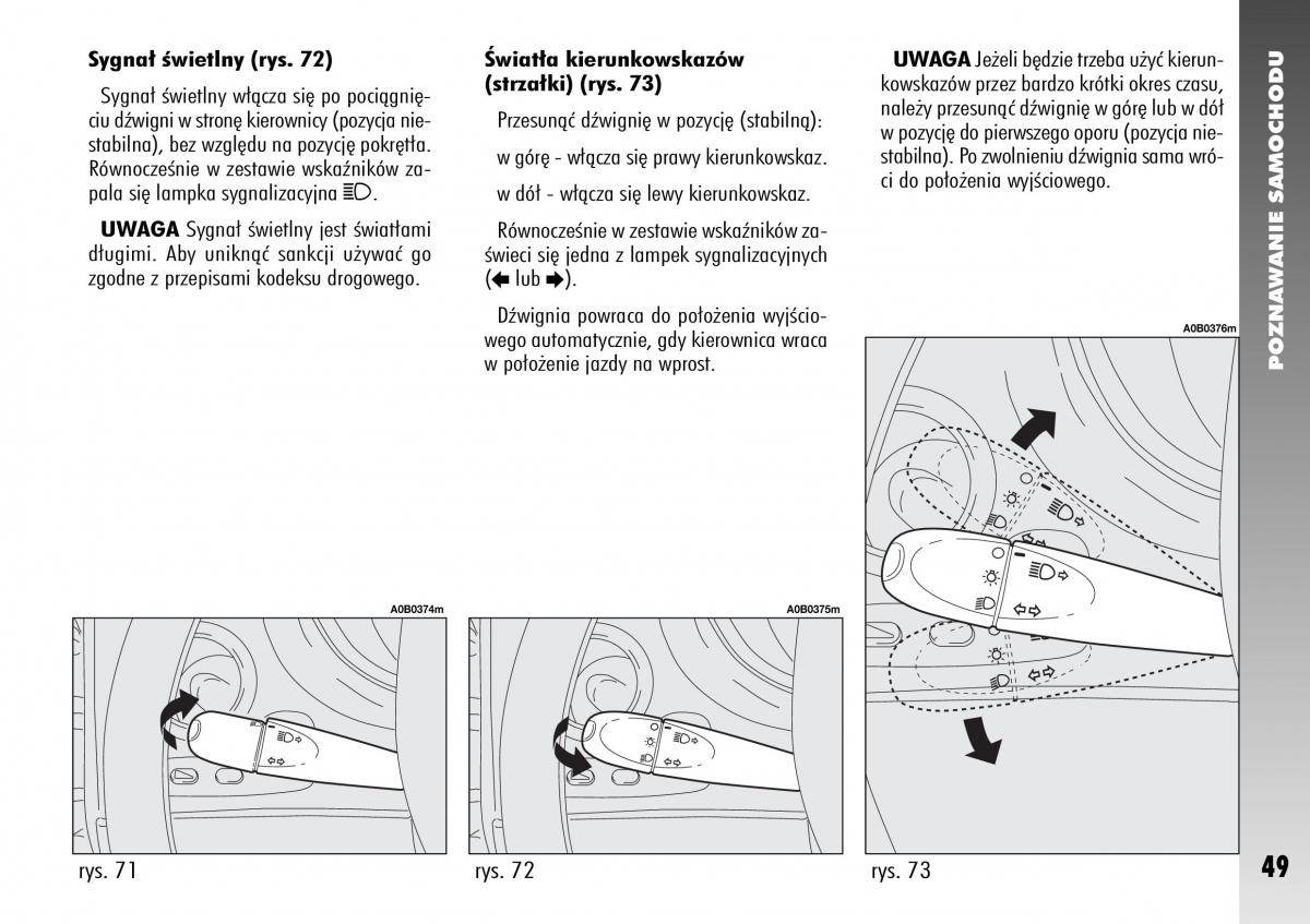 Alfa Romeo 156 instrukcja obslugi / page 51