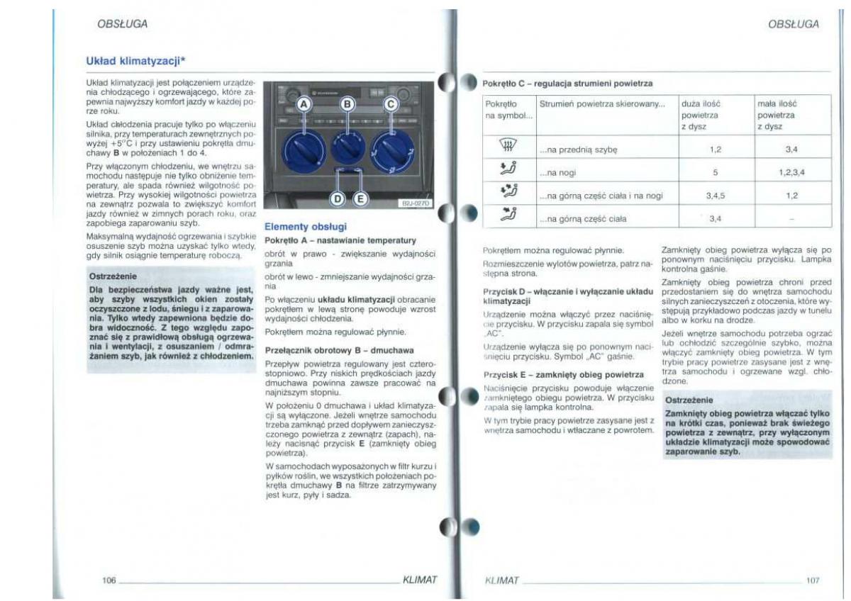 VW Golf IV 4 instrukcja obslugi / page 55