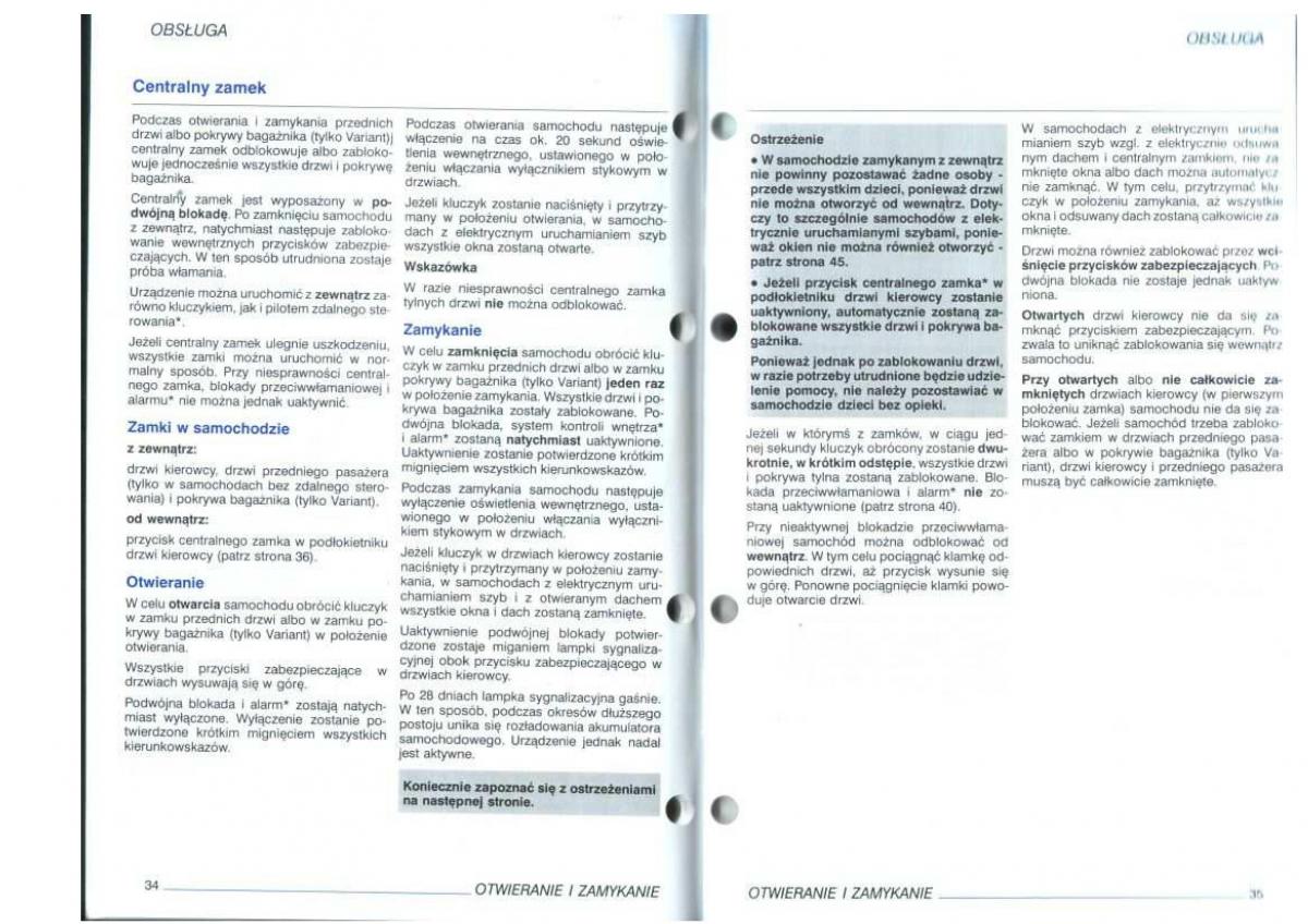 manual  VW Golf IV 4 instrukcja / page 19
