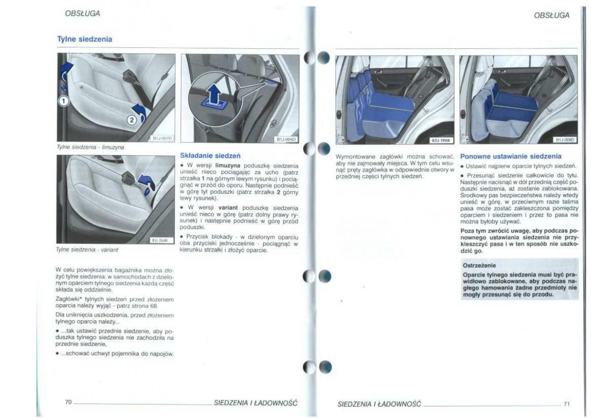 VW Golf IV 4 instrukcja obslugi / page 37