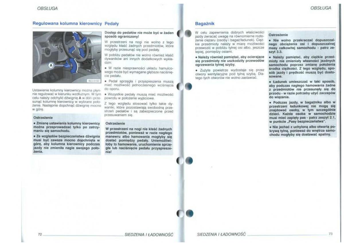 VW Golf IV 4 instrukcja obslugi / page 38