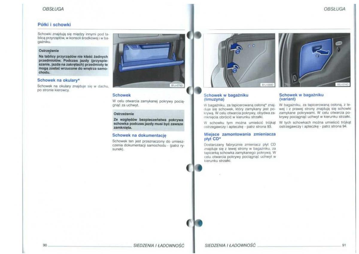 VW Golf IV 4 instrukcja obslugi / page 47