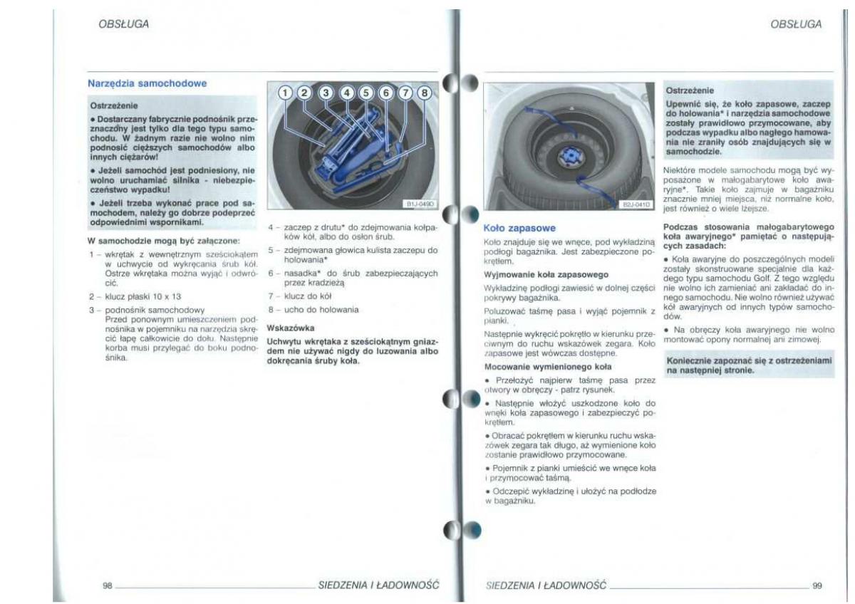 VW Golf IV 4 instrukcja obslugi / page 51