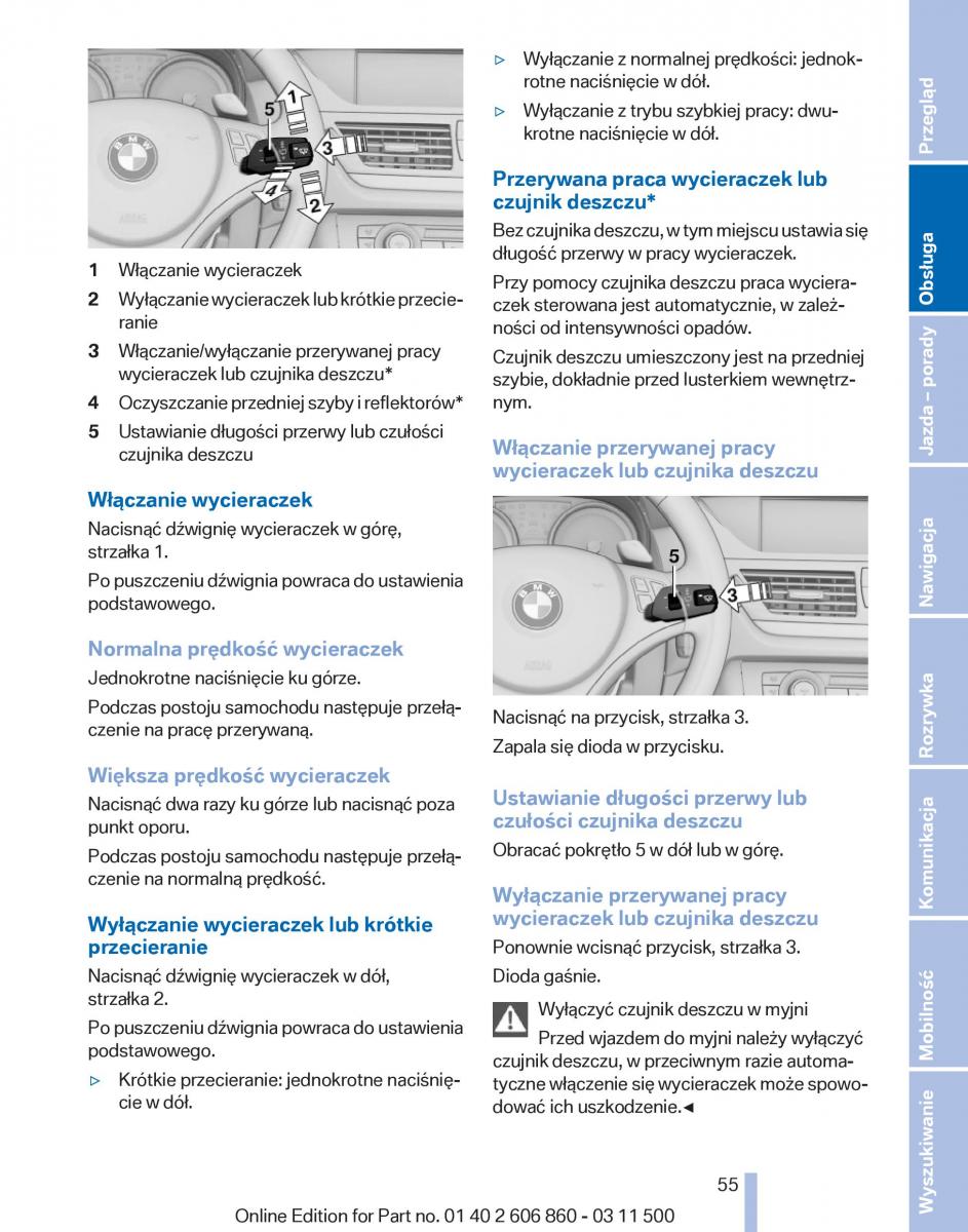 manual  BMW X1 E84 instrukcja / page 55