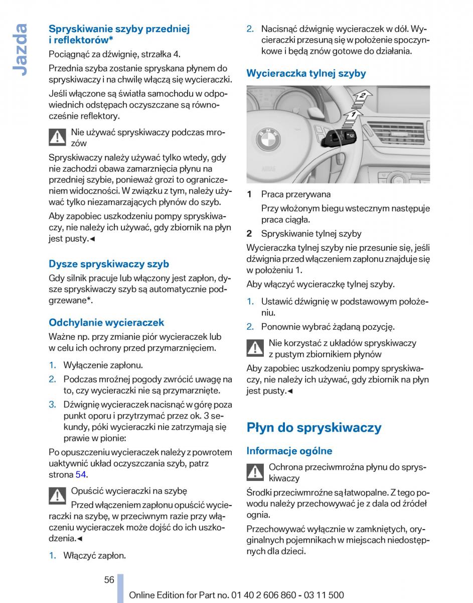 manual  BMW X1 E84 instrukcja / page 56