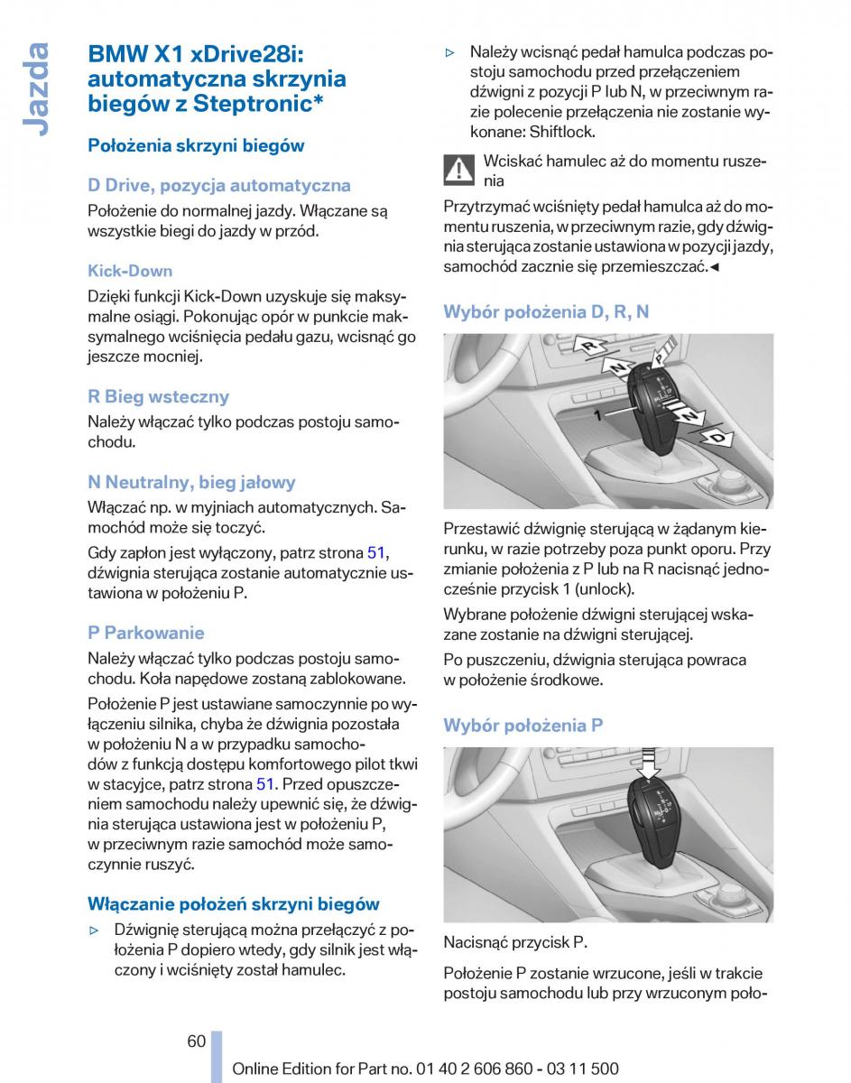 manual  BMW X1 E84 instrukcja / page 60