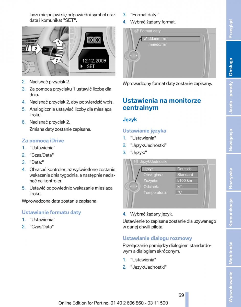 manual  BMW X1 E84 instrukcja / page 69