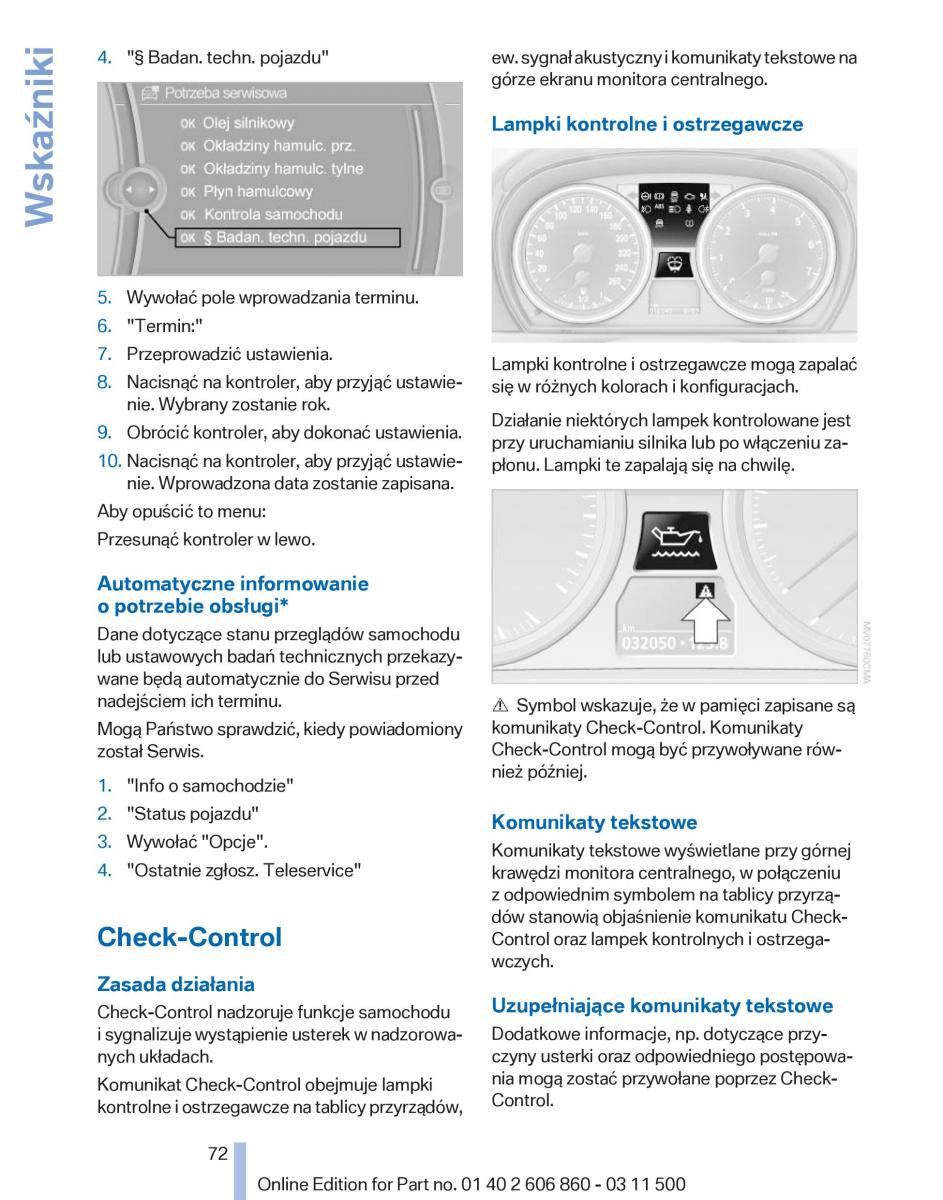 manual  BMW X1 E84 instrukcja / page 72