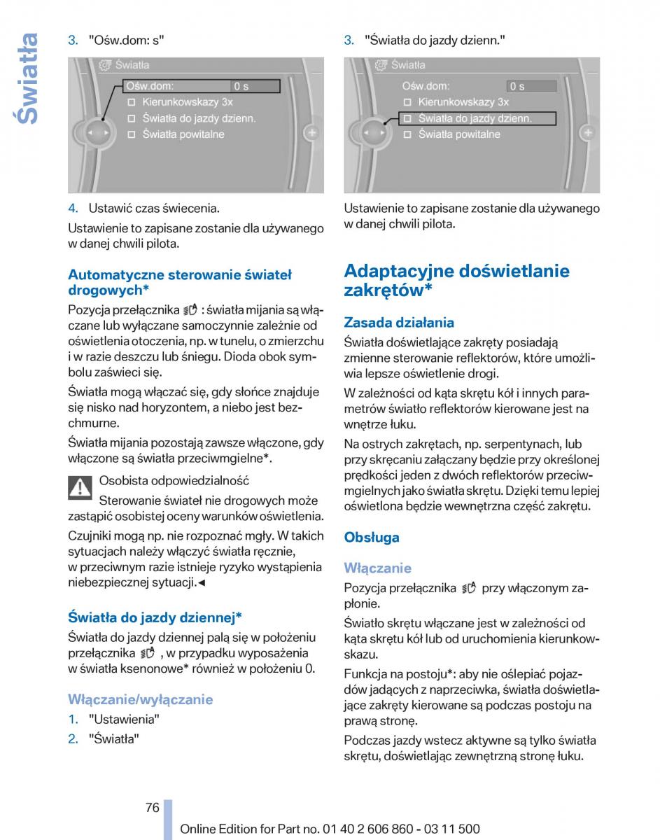 manual  BMW X1 E84 instrukcja / page 76