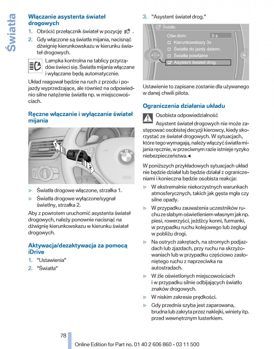 manual  BMW X1 E84 instrukcja / page 78