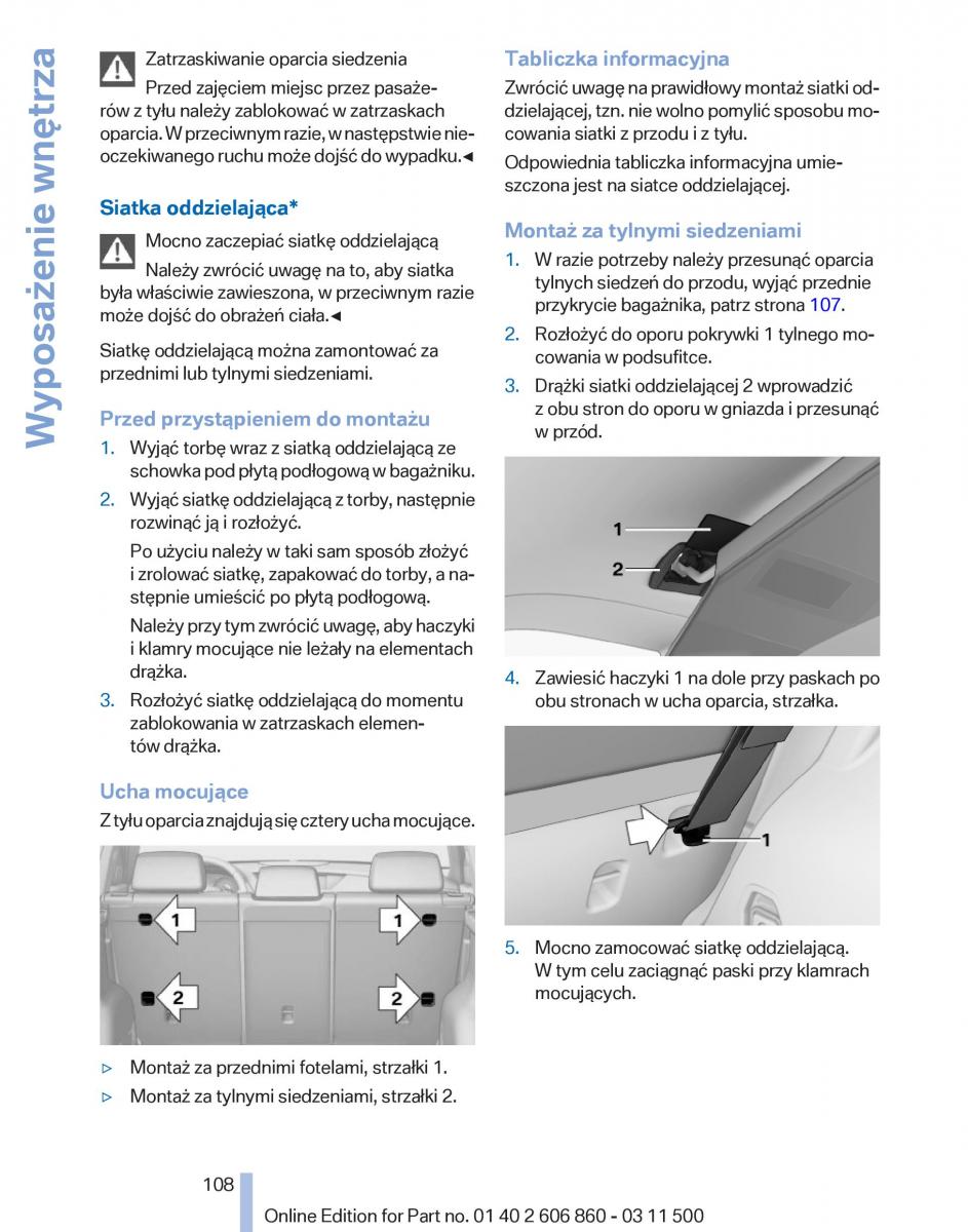 manual  BMW X1 E84 instrukcja / page 108