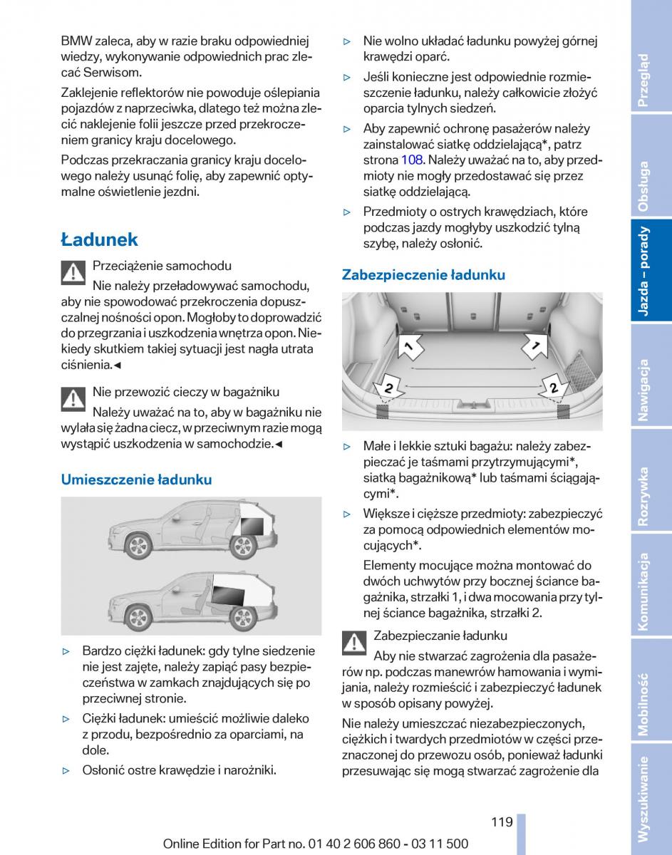 manual  BMW X1 E84 instrukcja / page 119