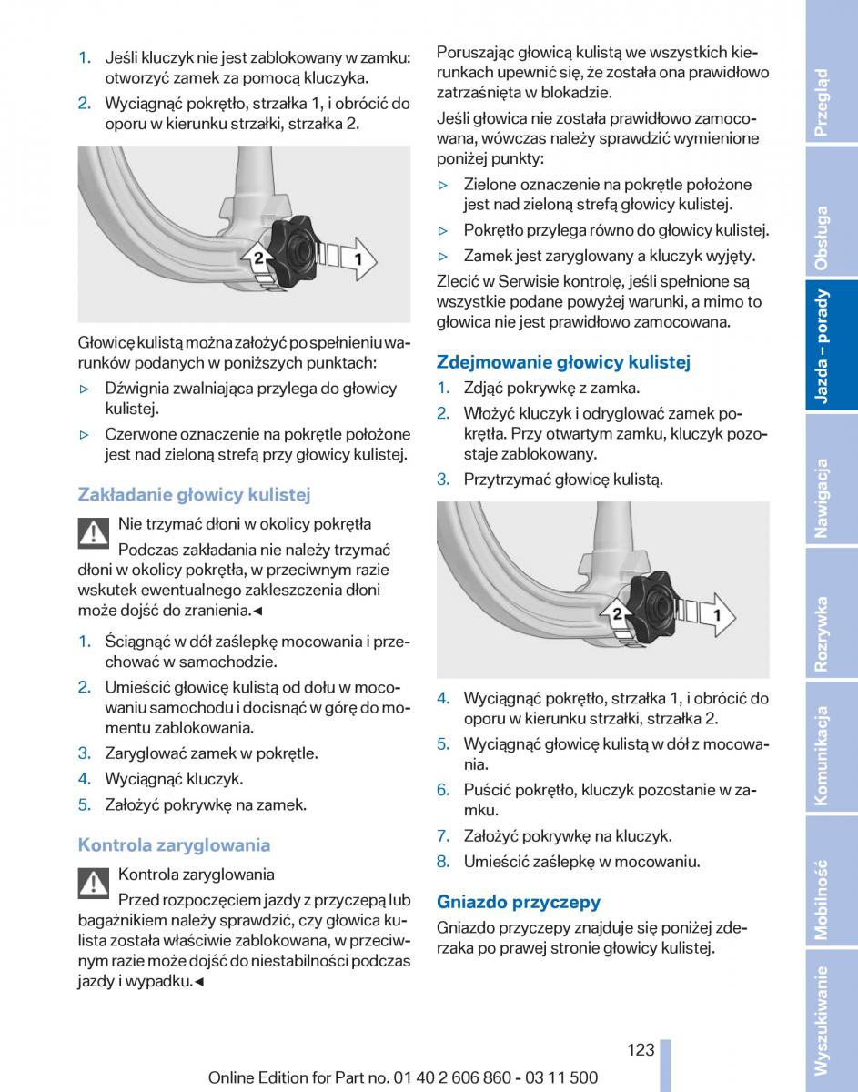 manual  BMW X1 E84 instrukcja / page 123