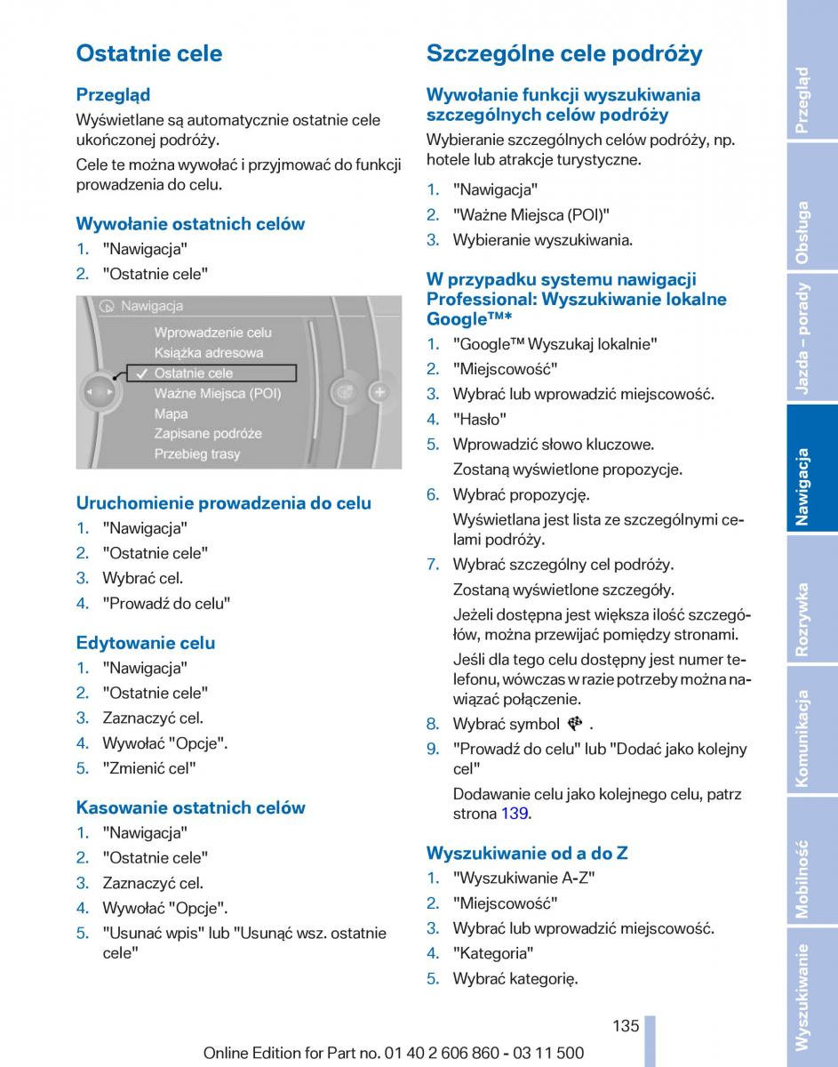 manual  BMW X1 E84 instrukcja / page 135