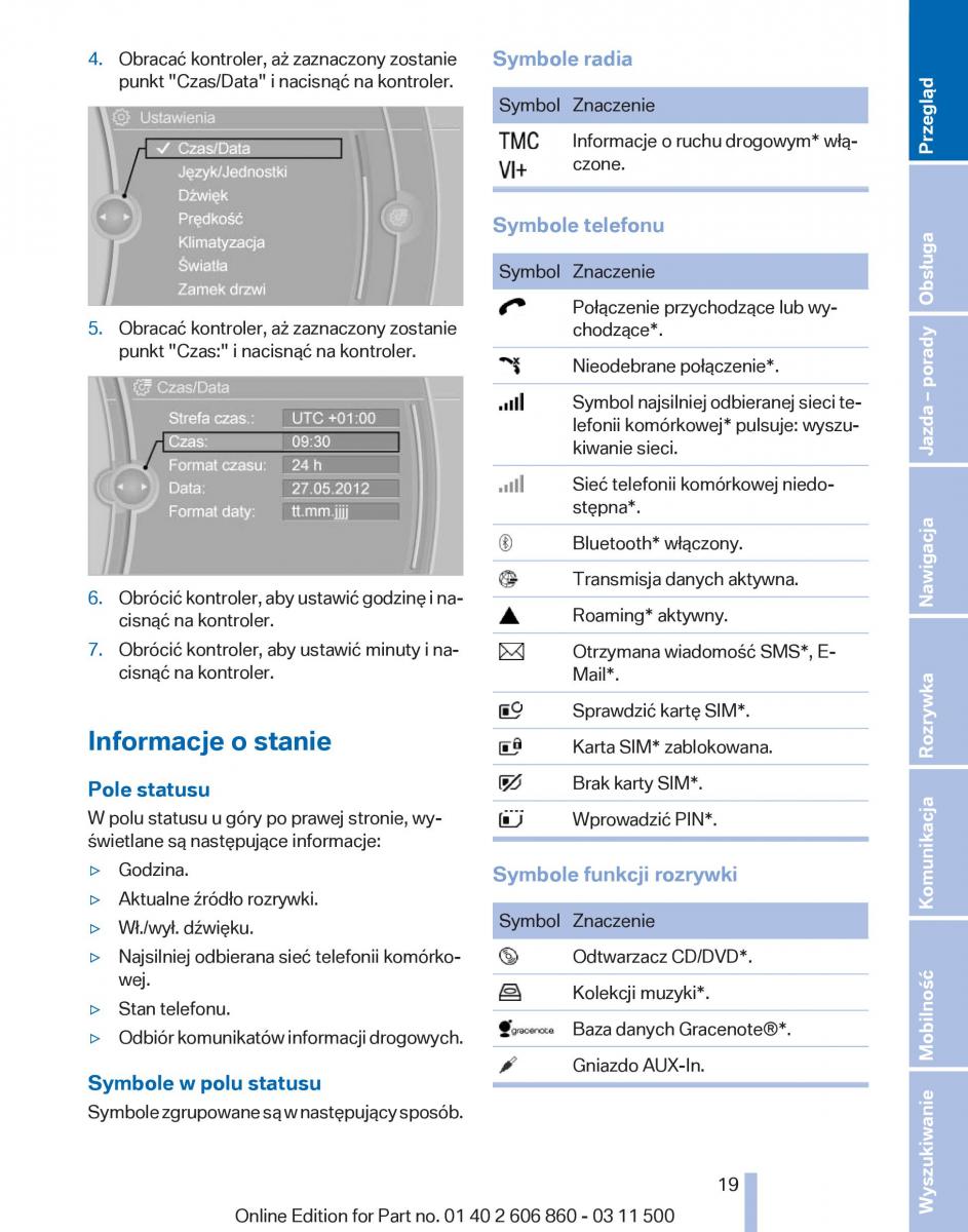 BMW X1 E84 instrukcja obslugi / page 19