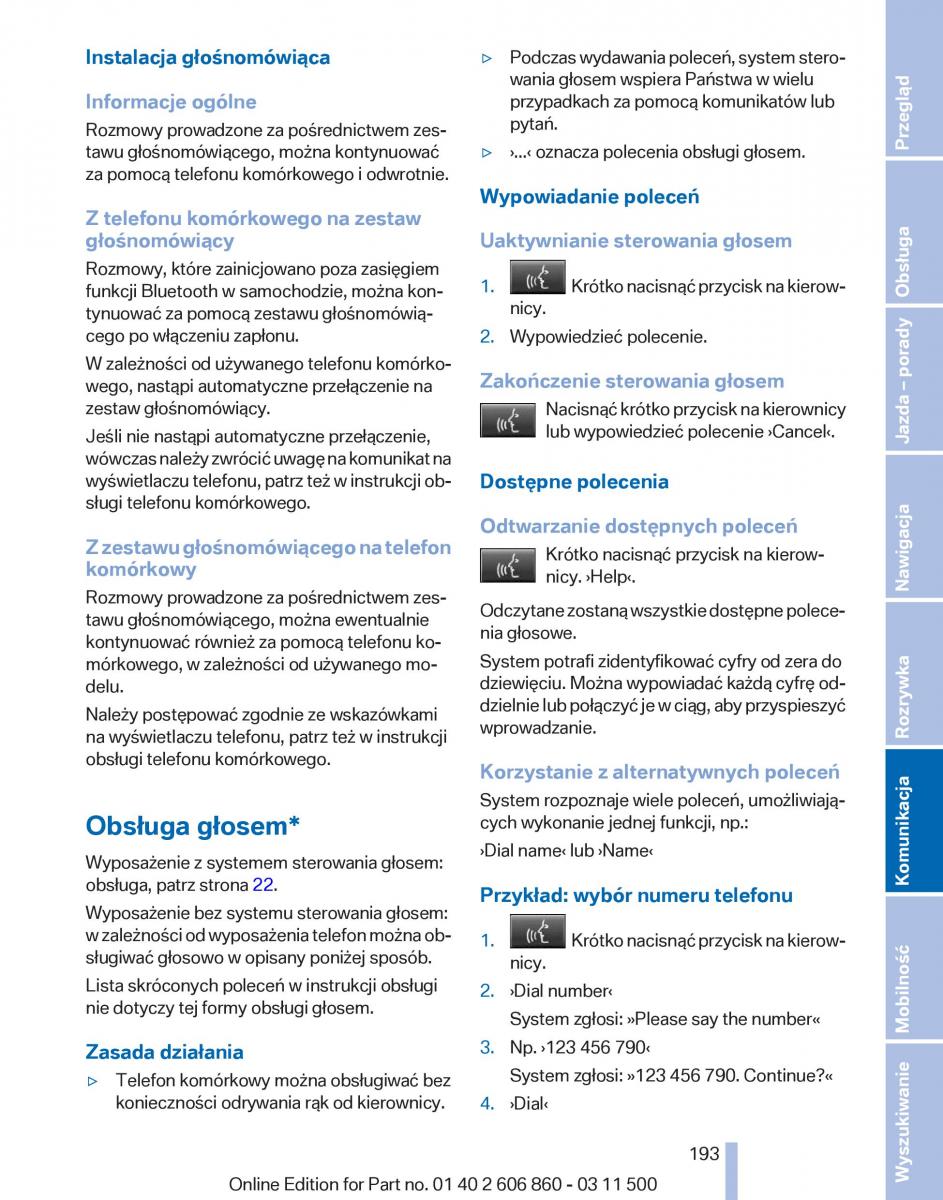 manual  BMW X1 E84 instrukcja / page 193